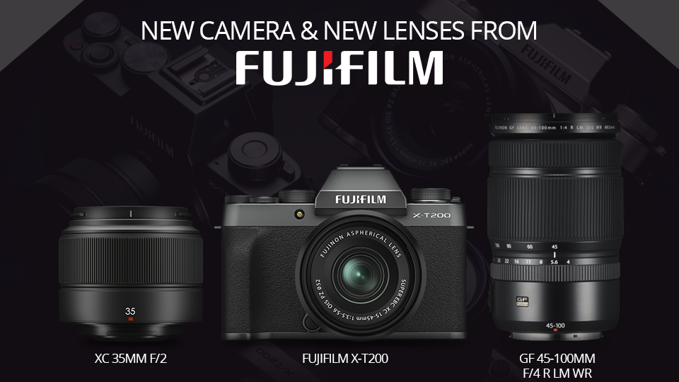 ts fujifilm x t200 35mm lens and gf 45 100mm lens